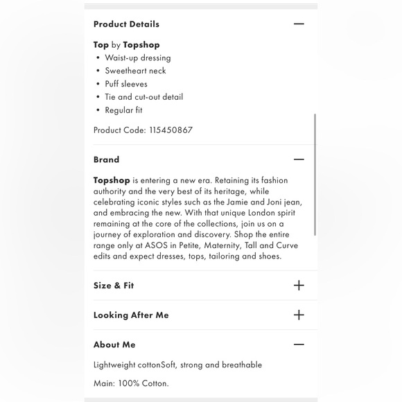 NWOT Topshop poplin top - Picture 4 of 4